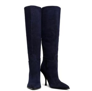 Sigerson Morrison Navy 'Halie' Suede Boots (39.5)
